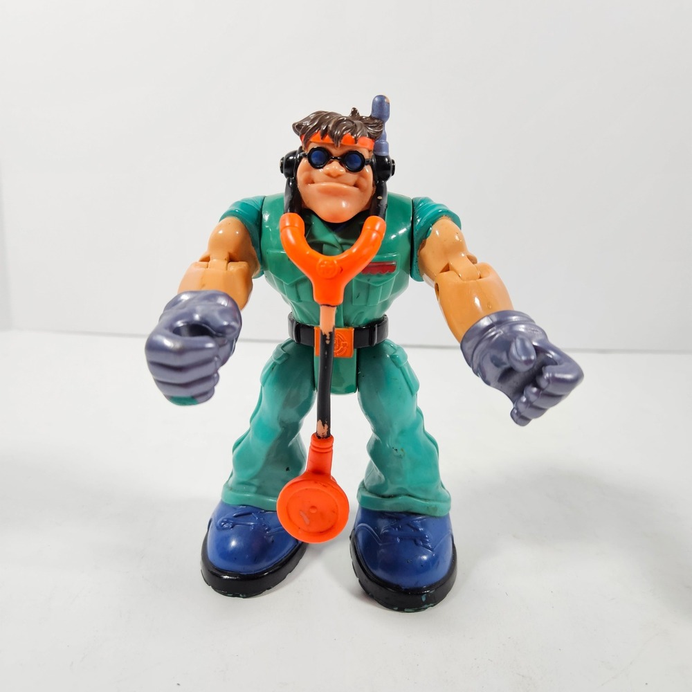 Fisher Price Rescue Heroes Matt Medic Vintage Action Figure Teal 2001